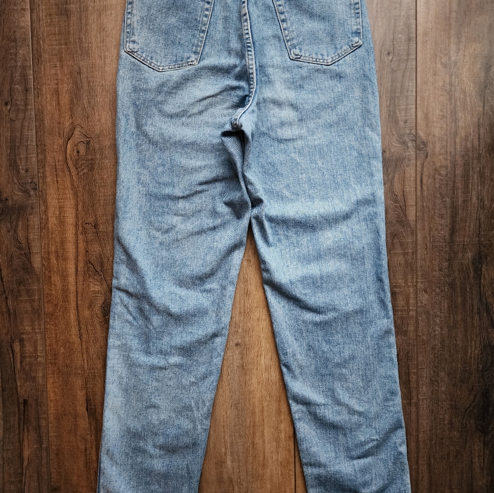 Vintage button fly high rise wranglers light wash size 26w32l tagged 9/10w 34l - Picture 3 of 12